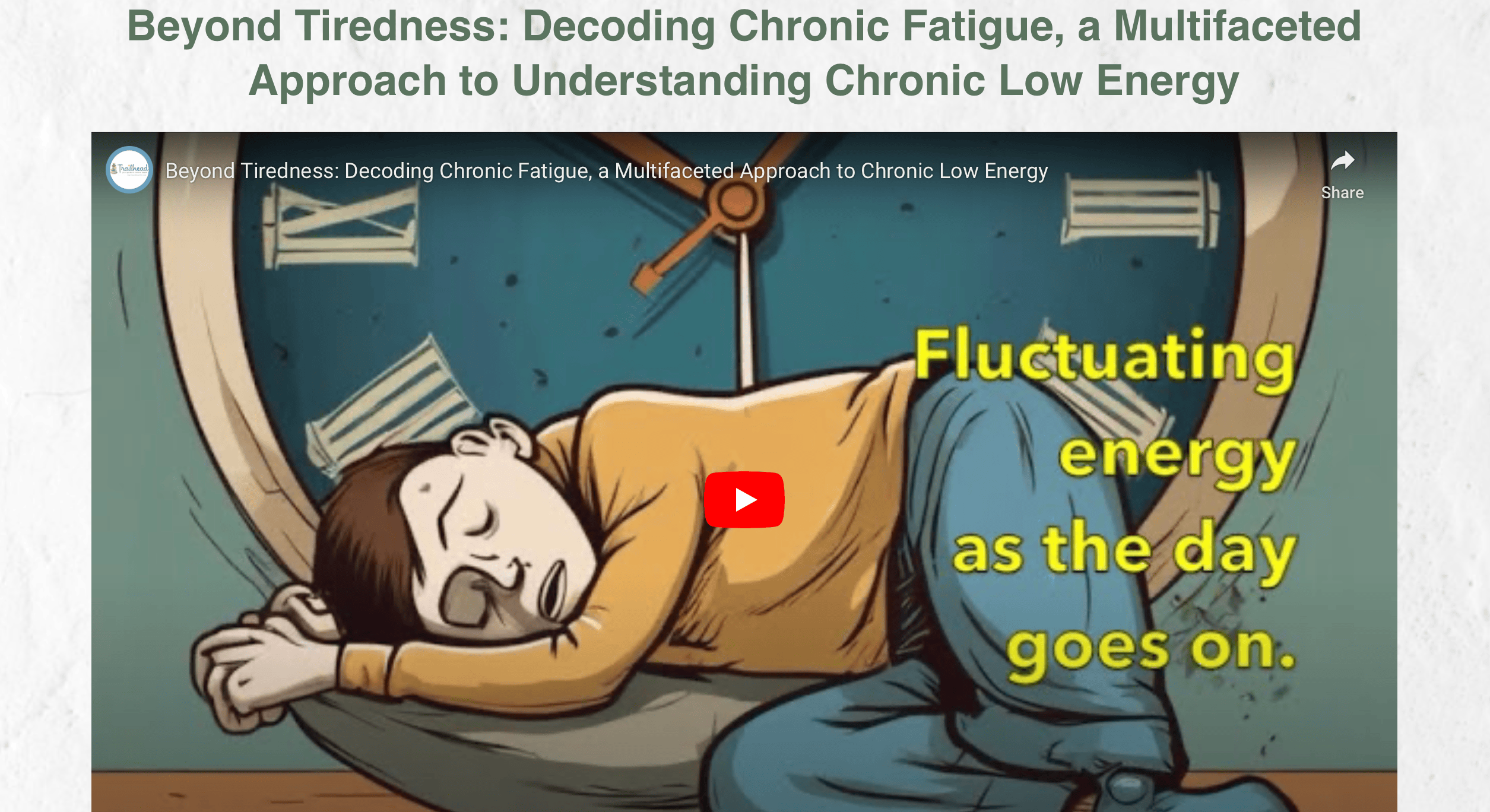 Beyond Tiredness: Decoding Chronic Fatigue, a Multifaceted Approach to ...